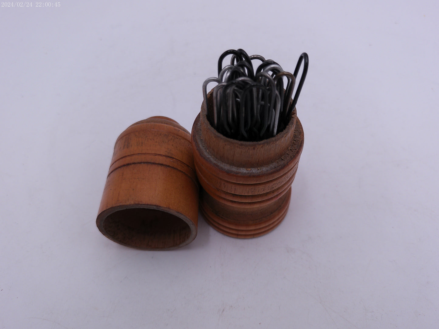 Wooden Round Container for Kitchen Prongs