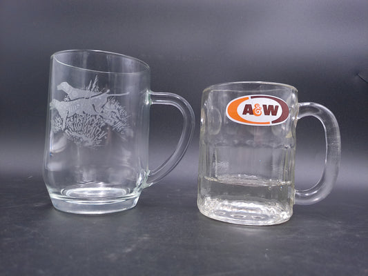 A & W Root Beer Mug Vintage and Mug with Hunting Dogs on Mug