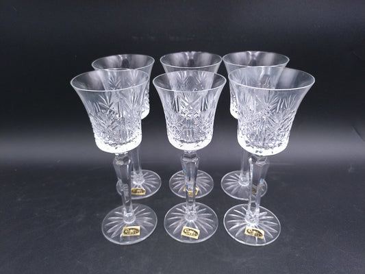 Crystal Glasses Set of 6  Water Wine Cristio over 24%