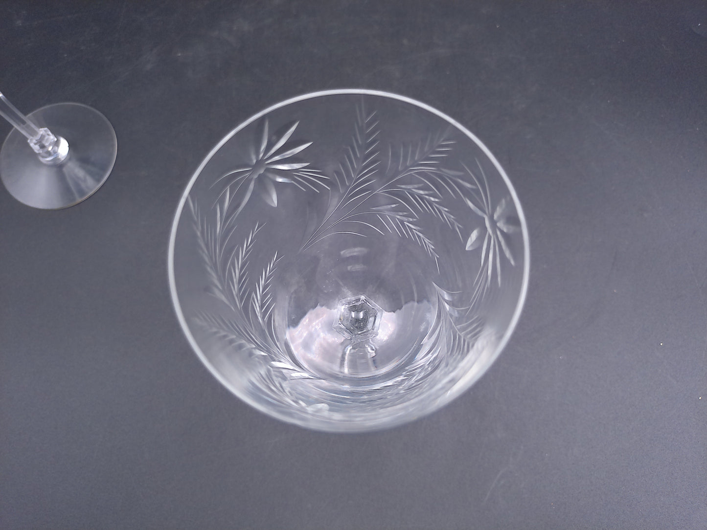 Crystal Glasses Lot  of 2  Water Wine Goblet