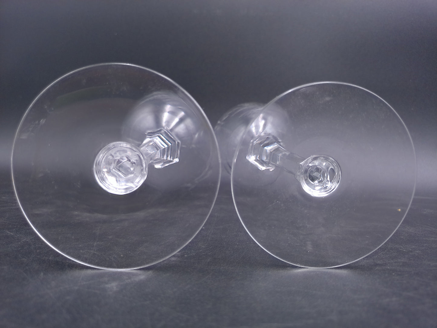 Crystal Glasses Lot  of 2  Water Wine Goblet