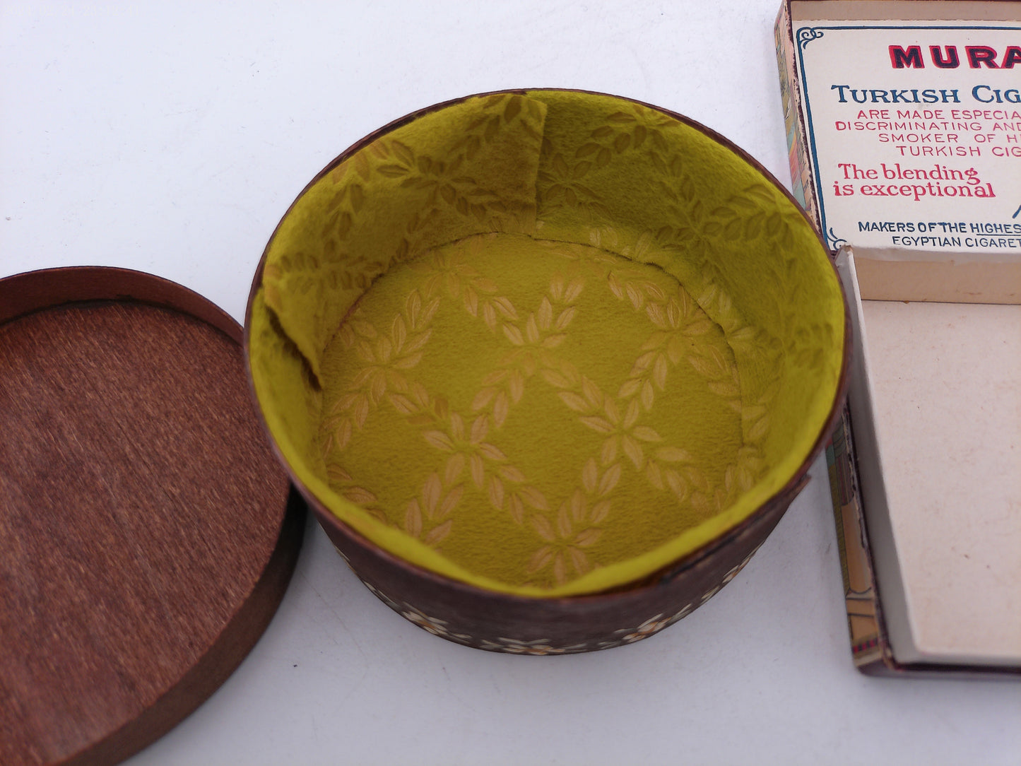 Vtg Old By Lorillard Co S Anargyros Tobacco tin box and other round box