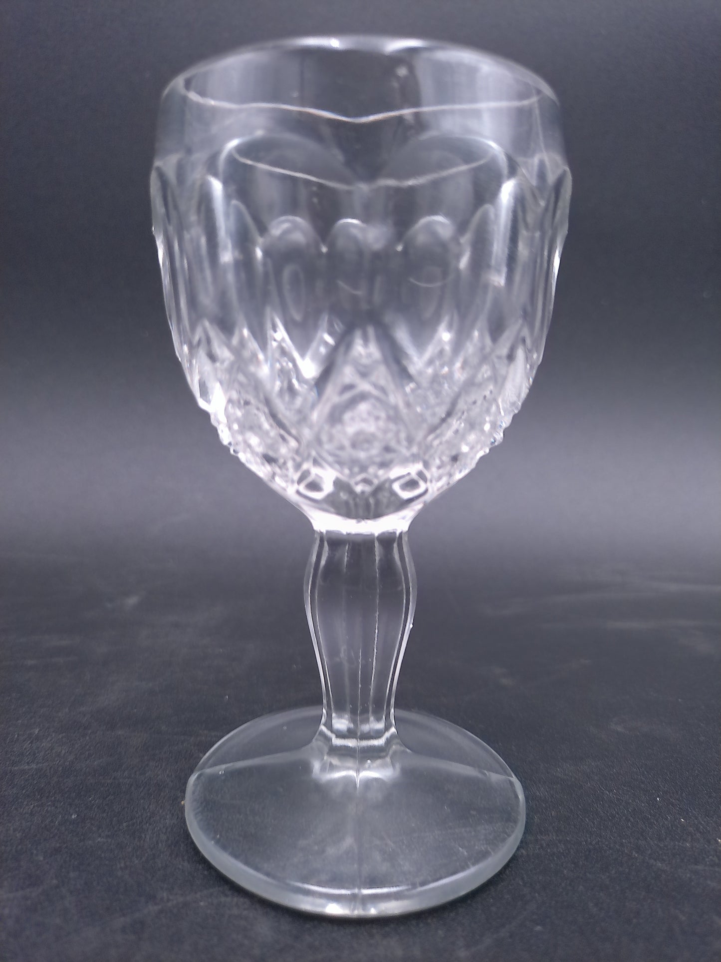 Lot of 4 Unique Crystal Glass Glasses Wine Water Glass Vintage