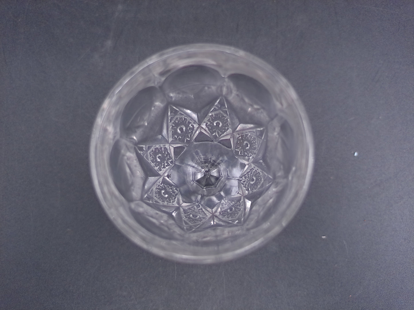 Lot of 4 Unique Crystal Glass Glasses Wine Water Glass Vintage