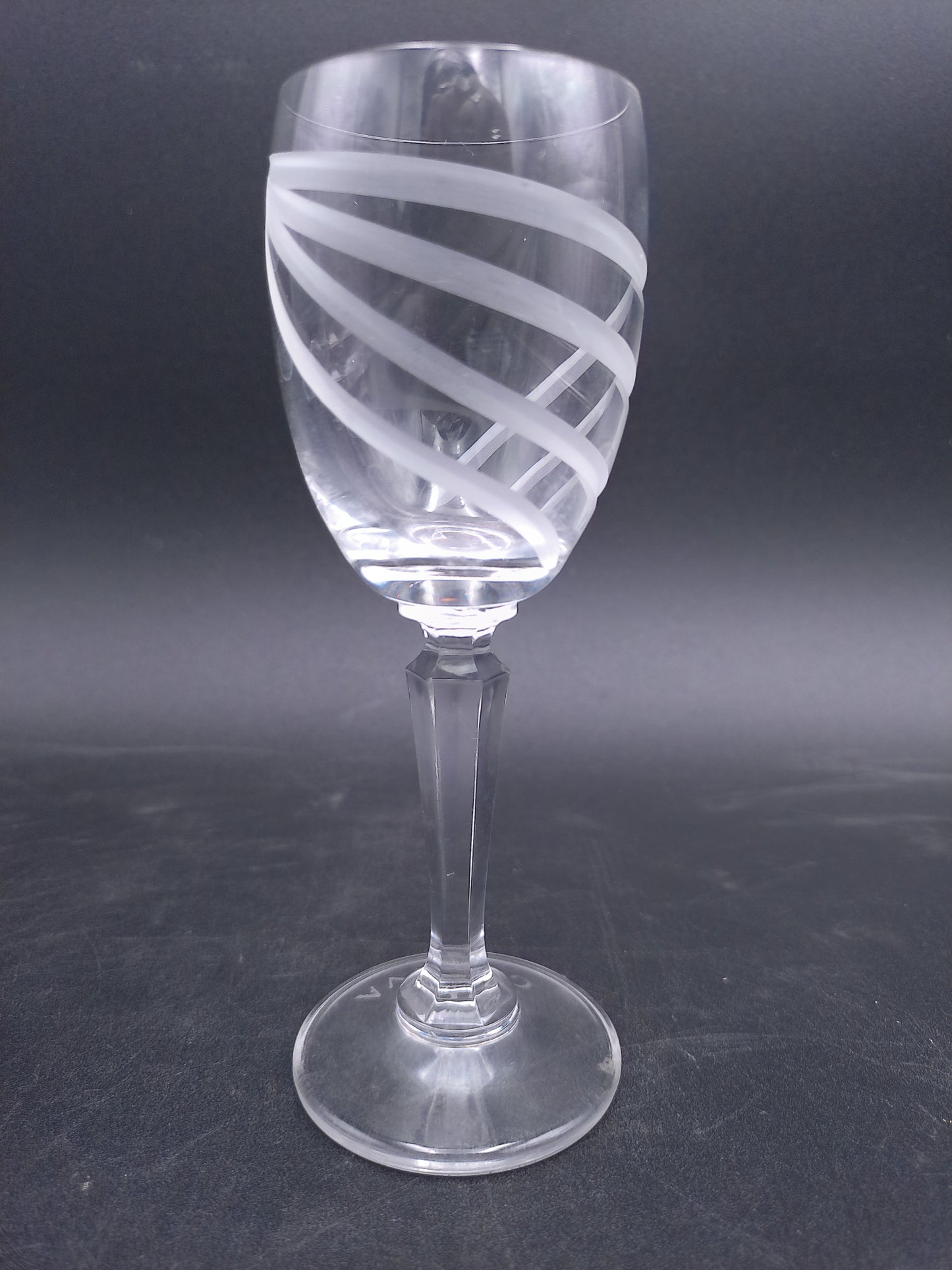 Lot of 4 Unique Crystal Glass Glasses Wine Water Glass Vintage