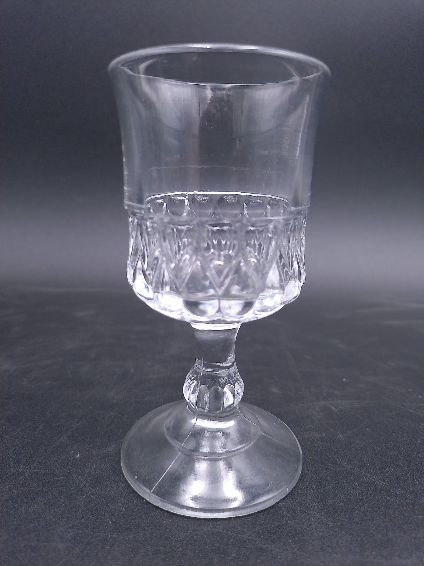 Lot of 4 Unique Crystal Glass Glasses Wine Water Glass Vintage