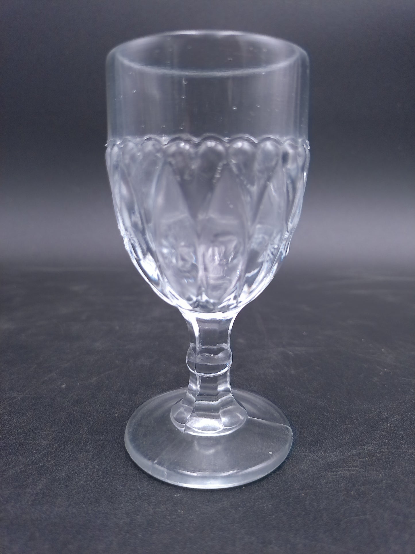 Lot of 4 Unique Crystal Glass Glasses Wine Water Glass Vintage