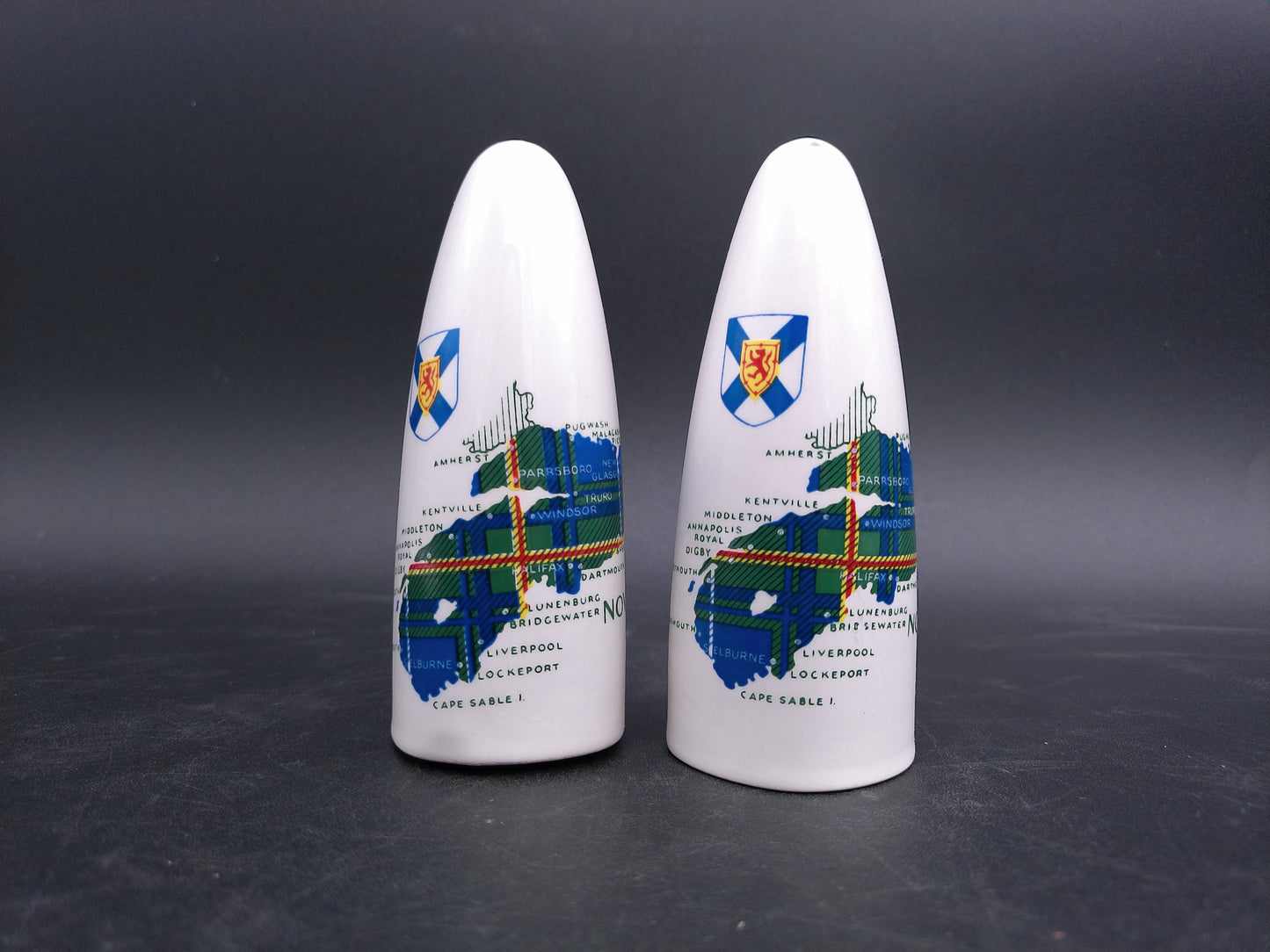 Nova Scotia Souvenir Salt & Pepper Shakers Made in England Vintage