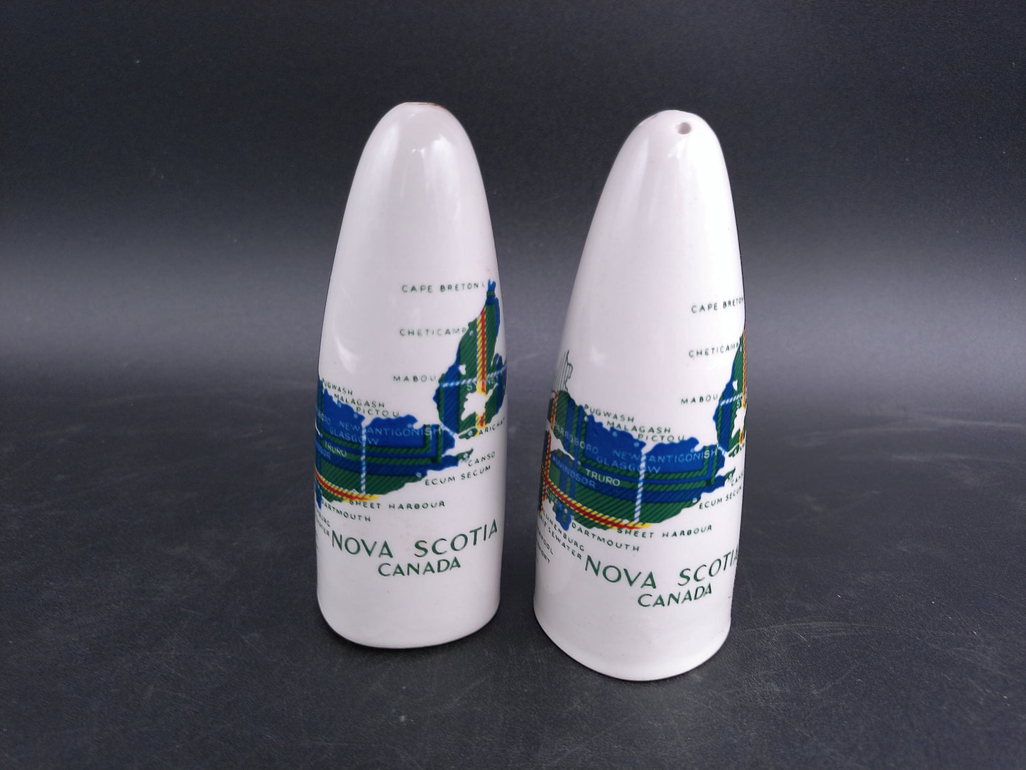 Nova Scotia Souvenir Salt & Pepper Shakers Made in England Vintage