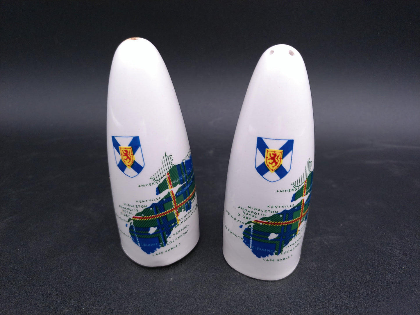 Nova Scotia Souvenir Salt & Pepper Shakers Made in England Vintage