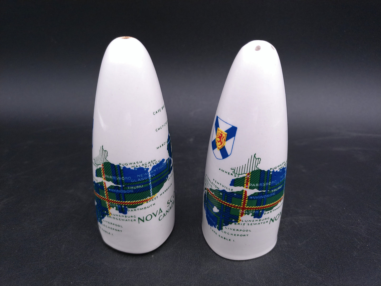 Nova Scotia Souvenir Salt & Pepper Shakers Made in England Vintage