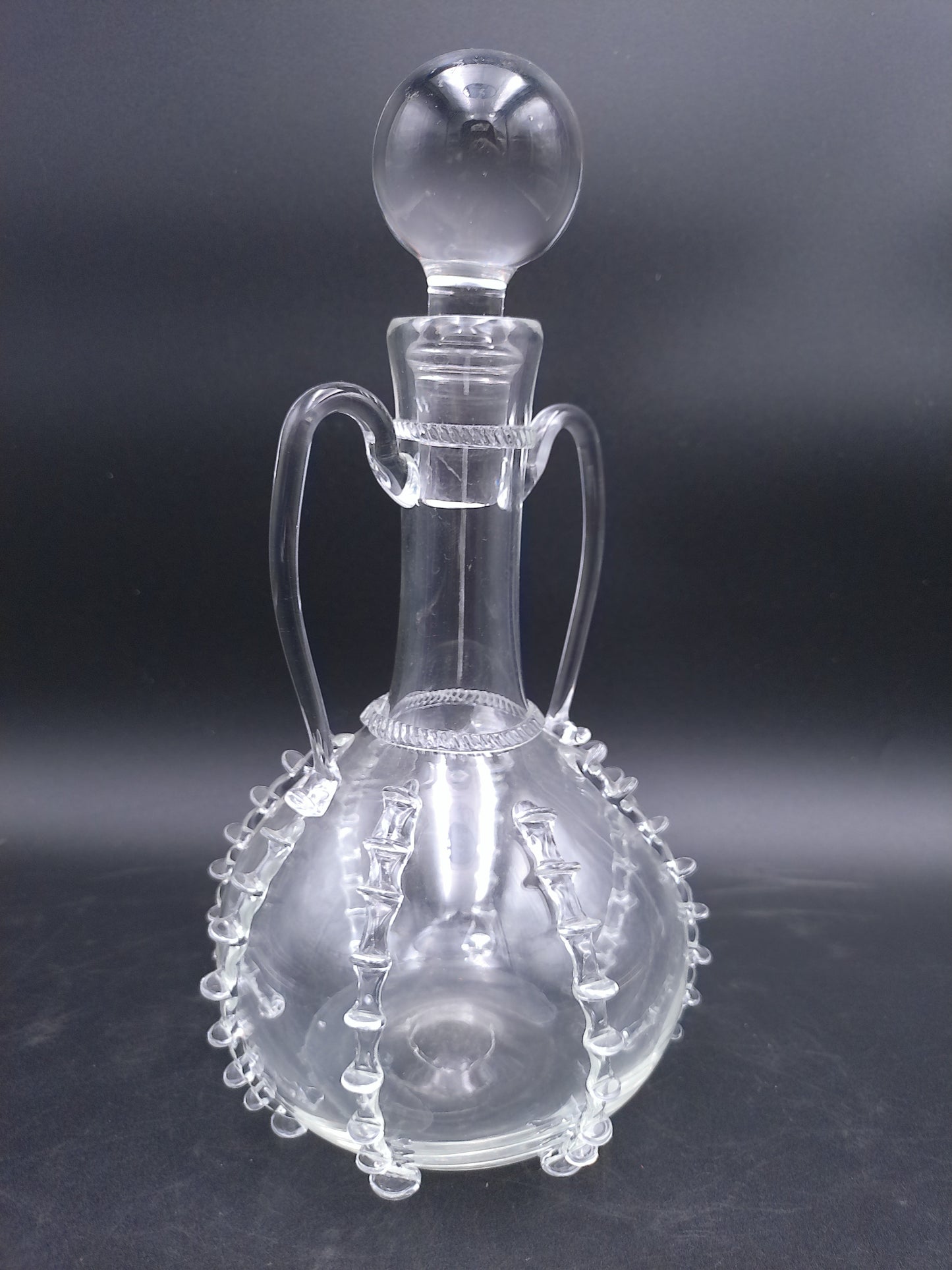 Juliska Hand Blown Glass Harriet Carafe Bride Princess Pitcher