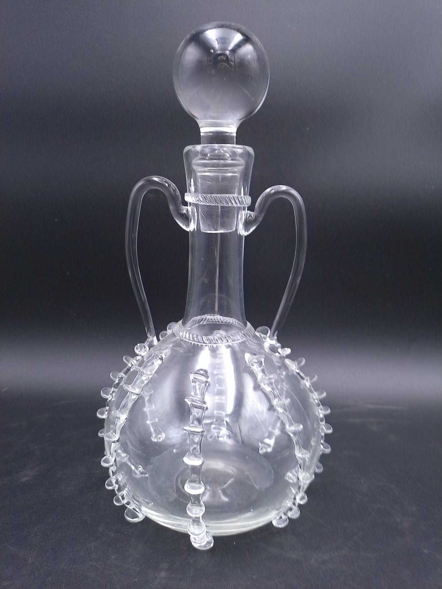 Juliska Hand Blown Glass Harriet Carafe Bride Princess Pitcher