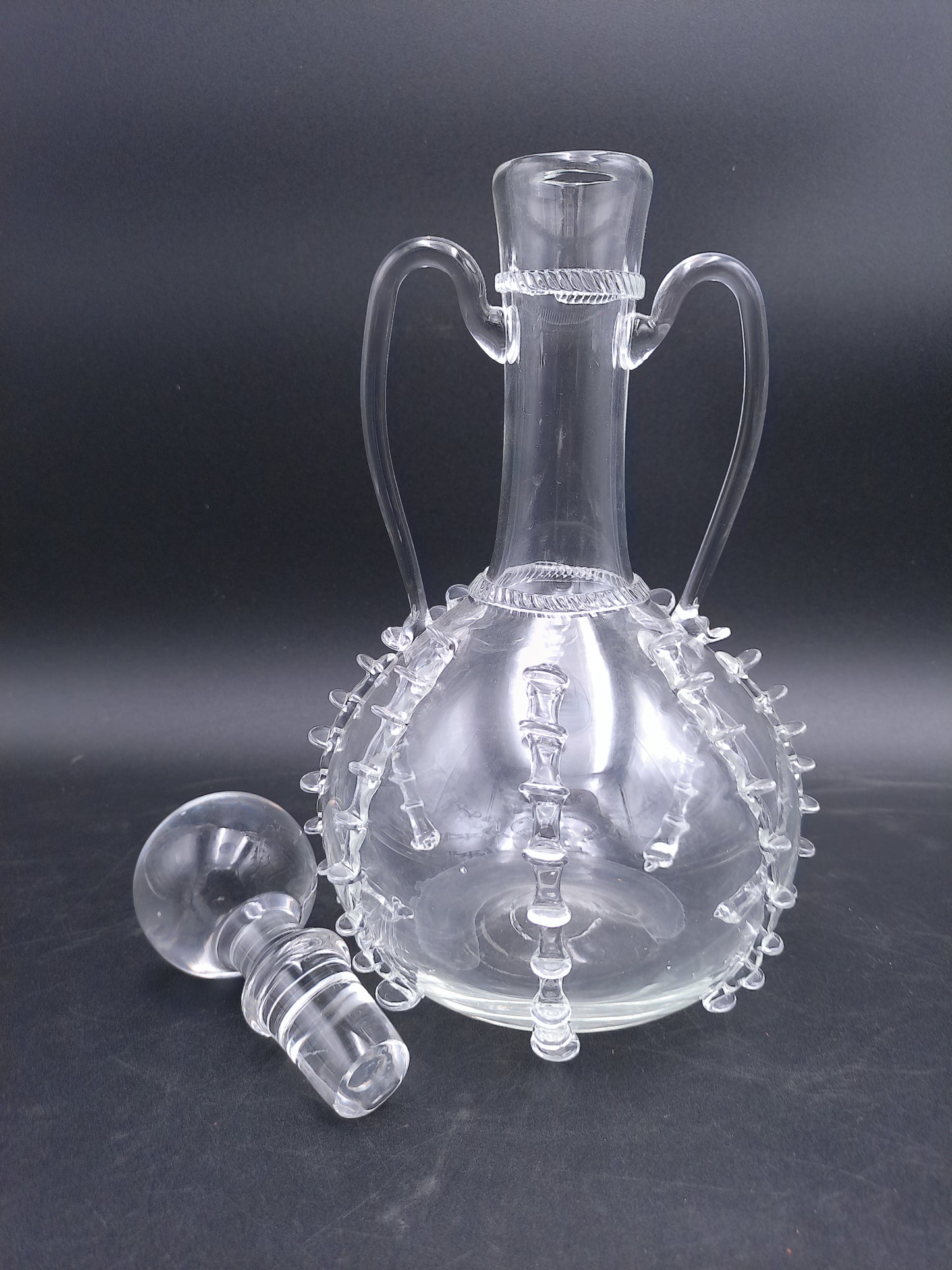 Juliska Hand Blown Glass Harriet Carafe Bride Princess Pitcher