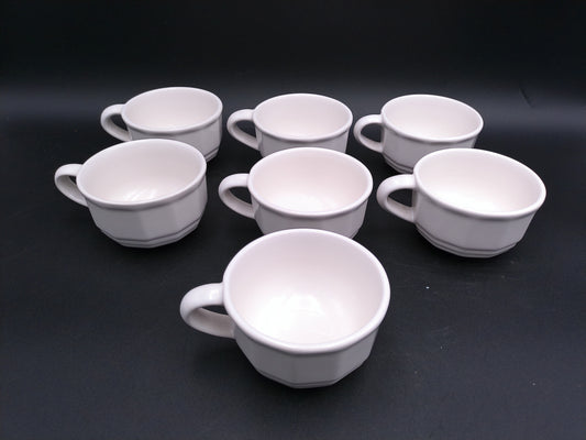 Set of 7 Tea Coffee  Cups Pfaltzgraff Heritage White Tea Cup