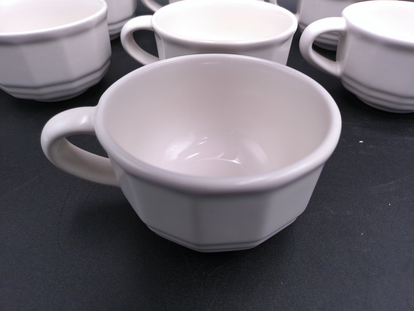 Set of 7 Tea Coffee  Cups Pfaltzgraff Heritage White Tea Cup