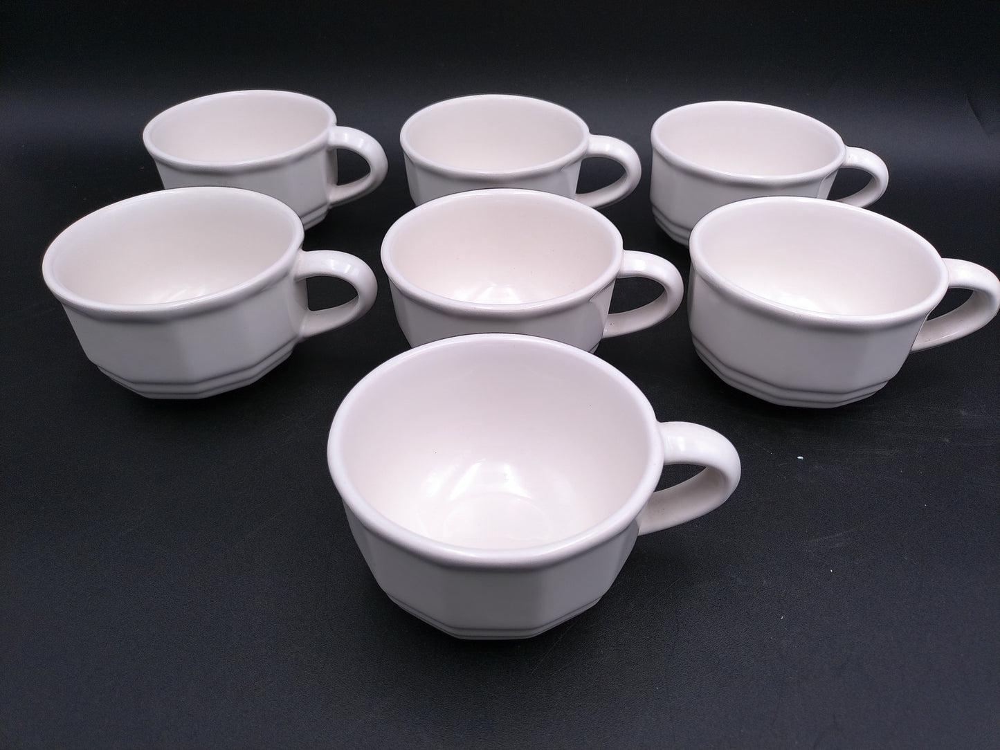 Set of 7 Tea Coffee  Cups Pfaltzgraff Heritage White Tea Cup