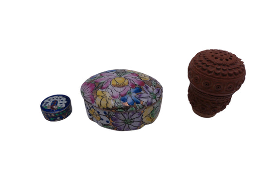 Unique Containers Lot of 3 Decorative  Vintage