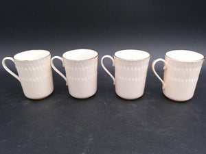 Lenox Expresso Coffee Tea Cups Demitasse Cup Ivory Gold Trim Set of 4