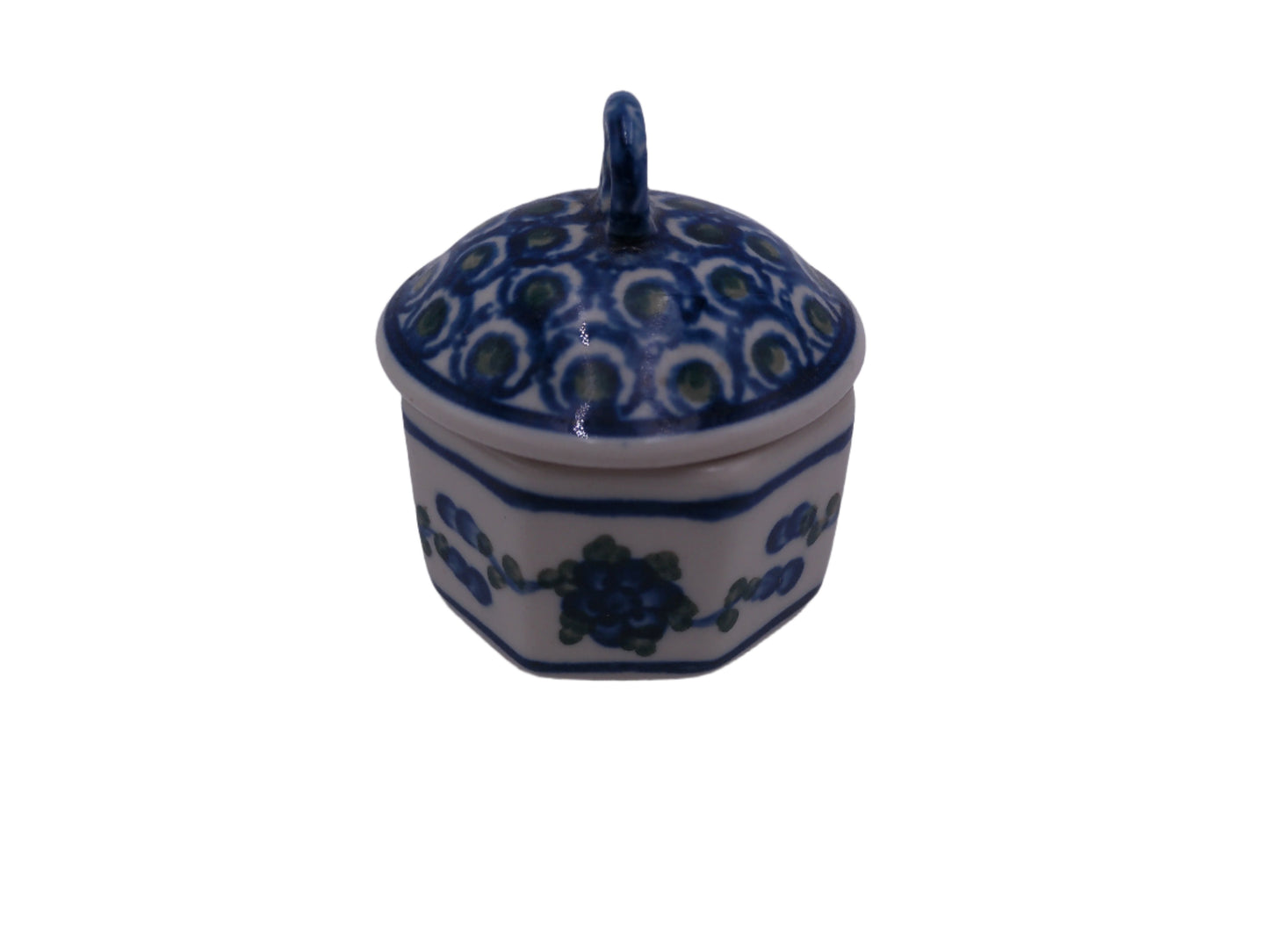 Mini Pretzel Box  Jar -Ceramic Painted  MCP Three Sisters