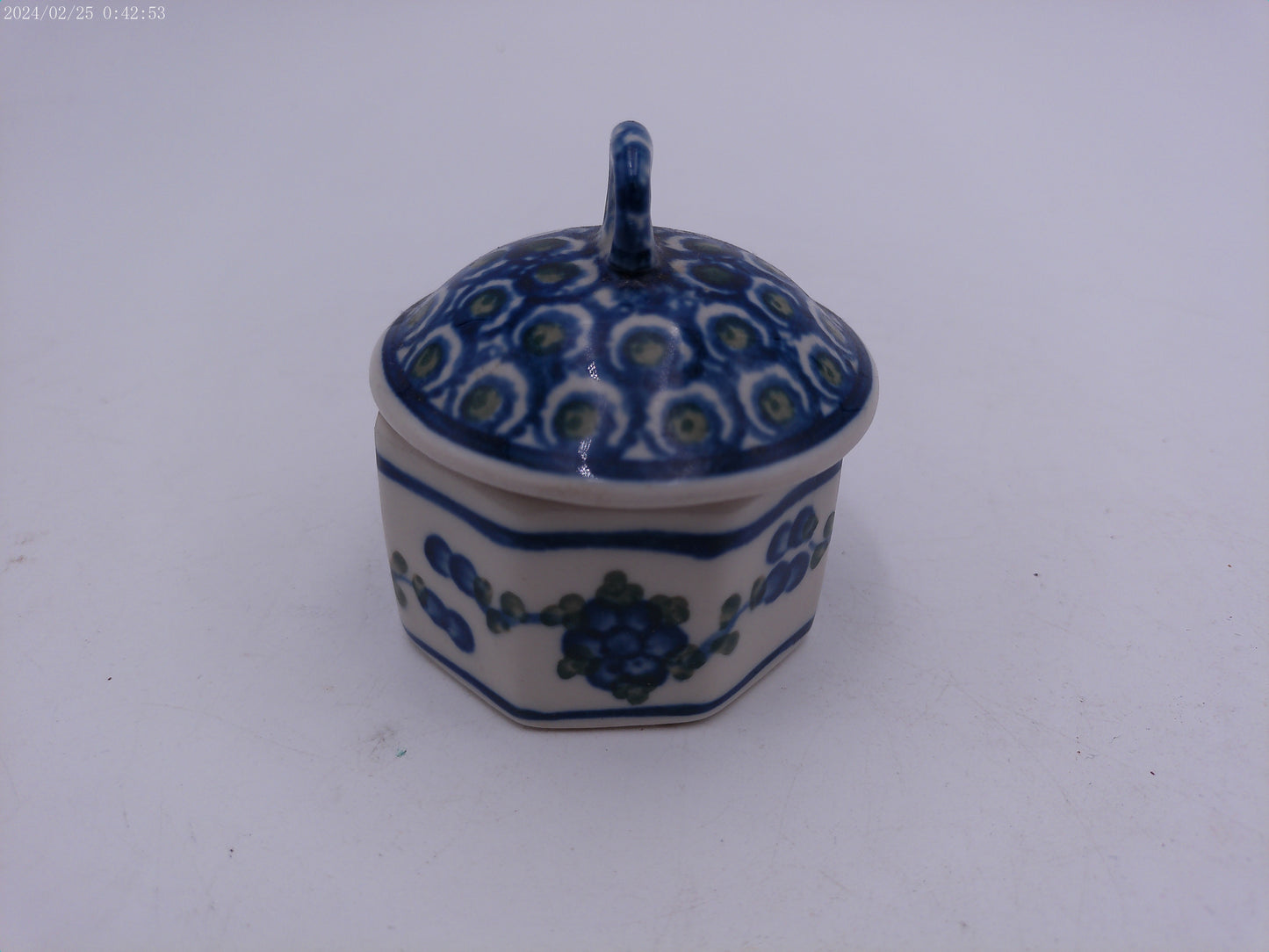 Mini Pretzel Box  Jar -Ceramic Painted  MCP Three Sisters