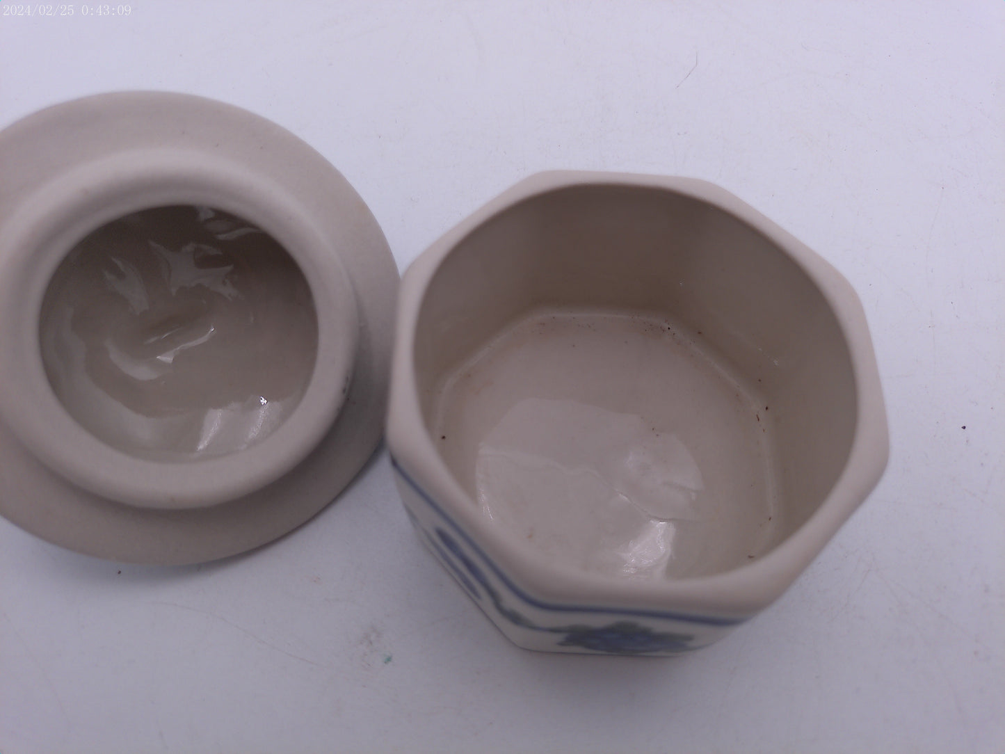 Mini Pretzel Box  Jar -Ceramic Painted  MCP Three Sisters
