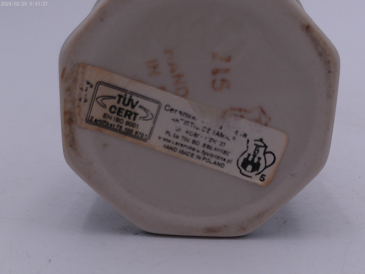 Mini Pretzel Box  Jar -Ceramic Painted  MCP Three Sisters