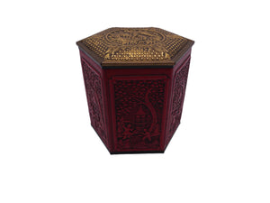 Vintage Chinoiserie Hexagon Tin