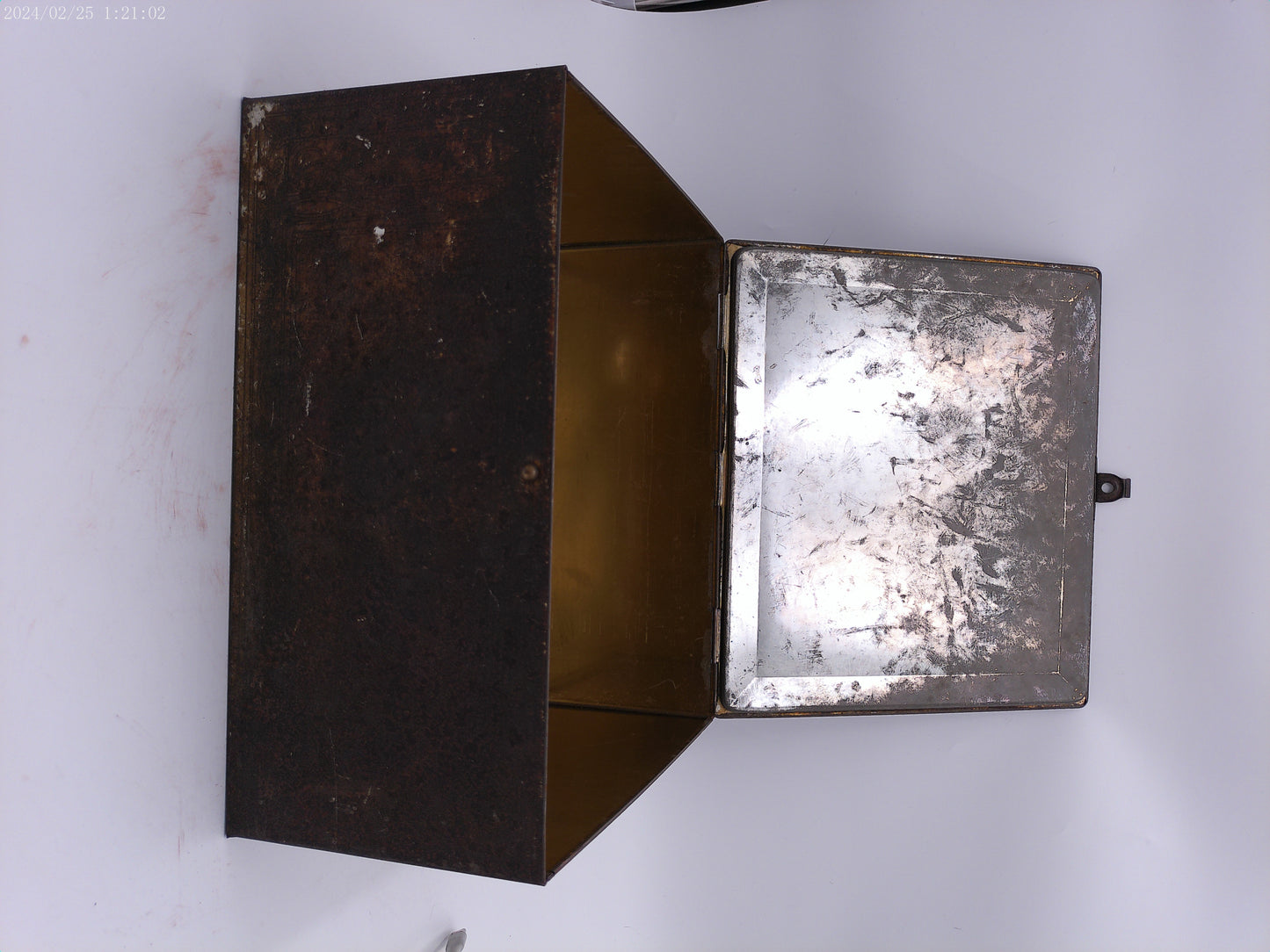 Very old Metal Box with Painting on top