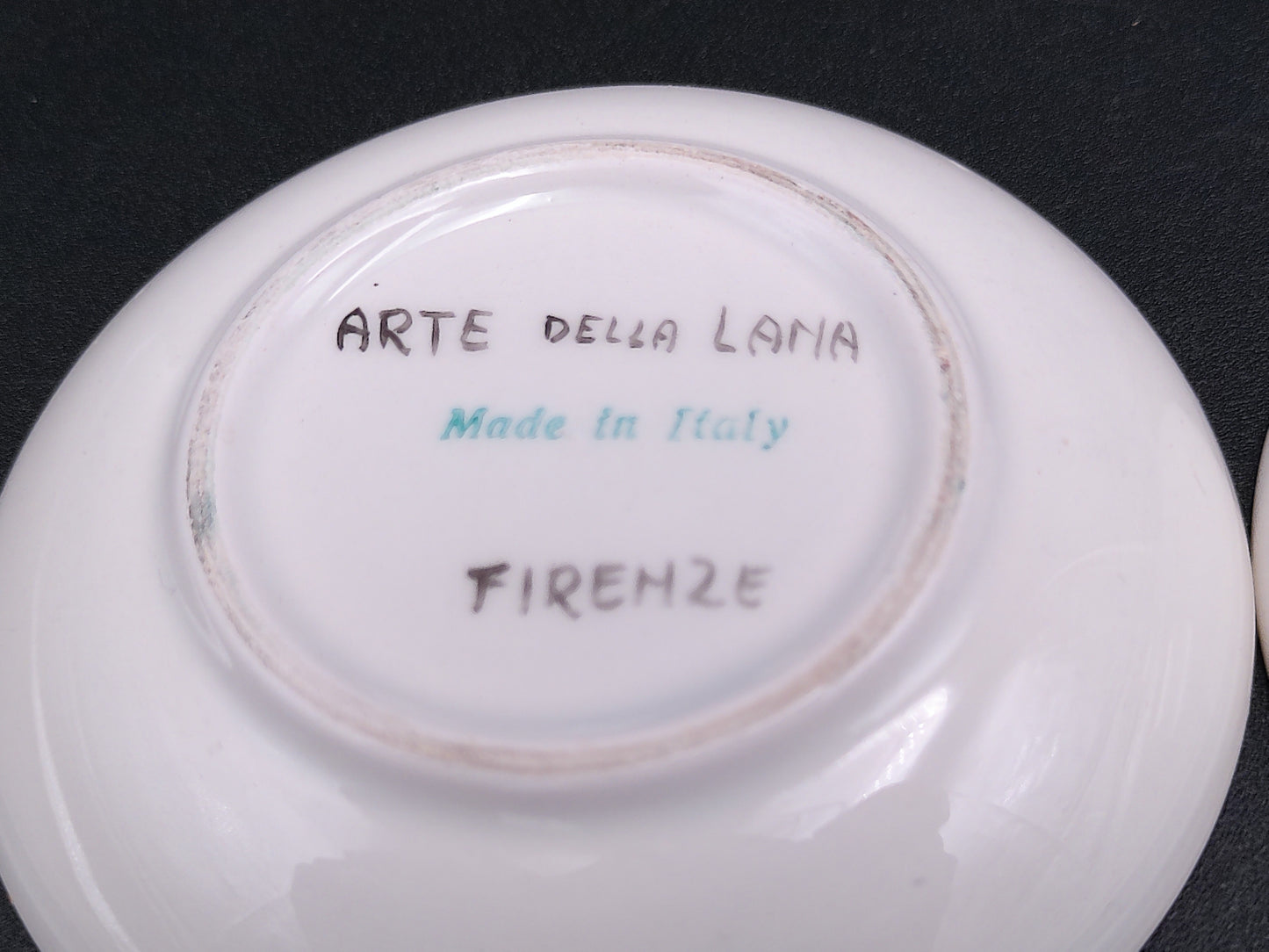 Italian Italy Trinket trays Plate 3.25" Coats of Arms Lot of 5 Gold Rings