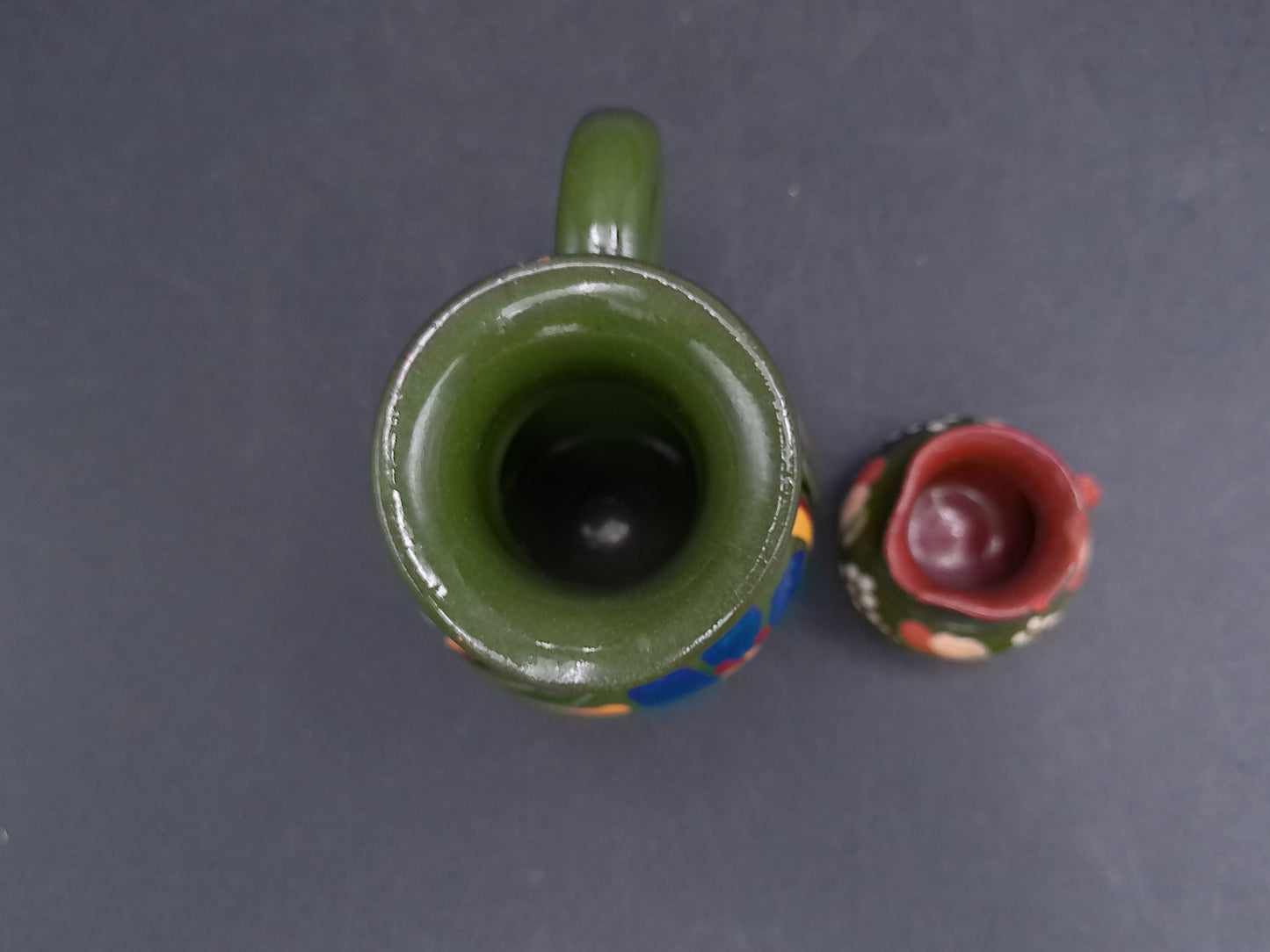 Floral Design Set of 2 Pitches and 2 Bowls Vintage