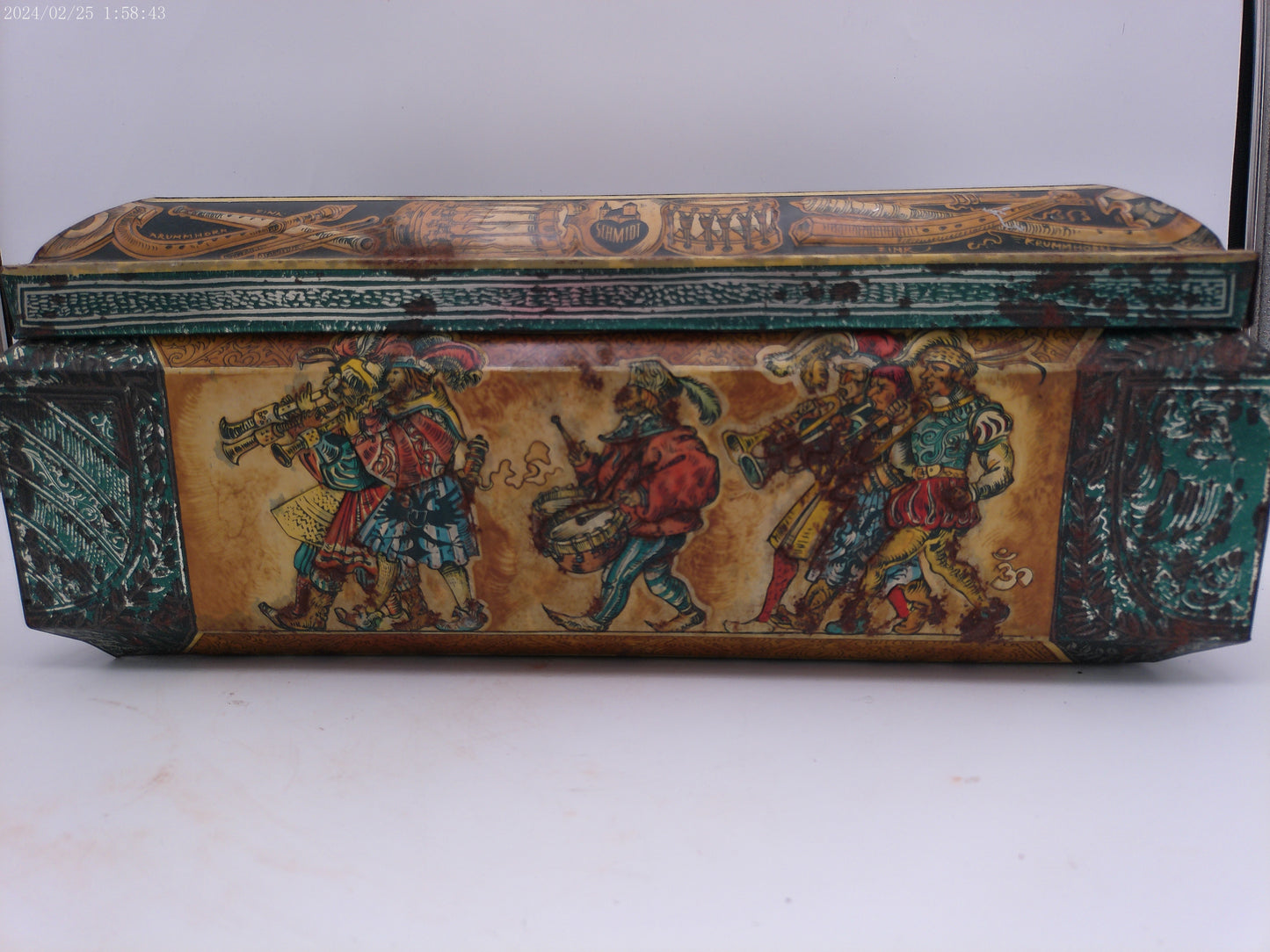 Antique Vintage Large Lebkuchenfabrik Biscuit Cookie Tin Nurnberg E.Otto Schmidt
