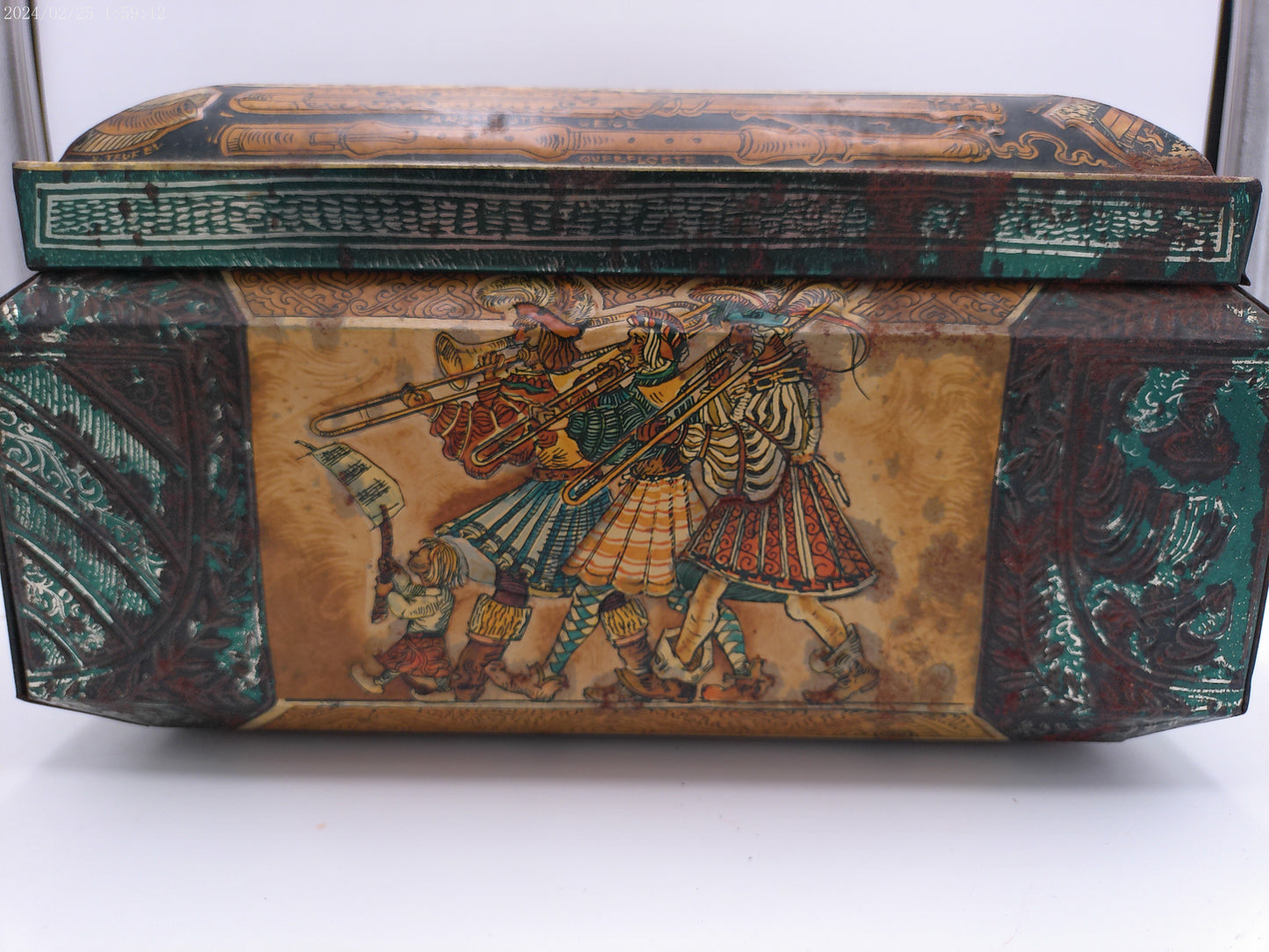 Antique Vintage Large Lebkuchenfabrik Biscuit Cookie Tin Nurnberg E.Otto Schmidt