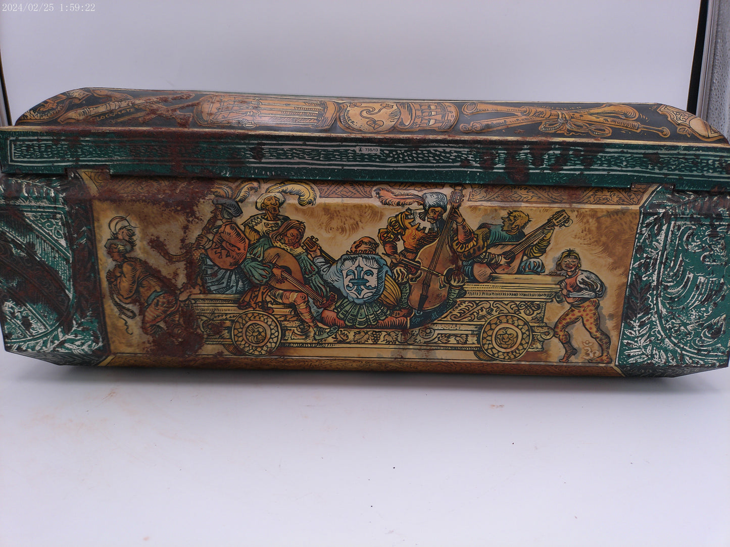Antique Vintage Large Lebkuchenfabrik Biscuit Cookie Tin Nurnberg E.Otto Schmidt