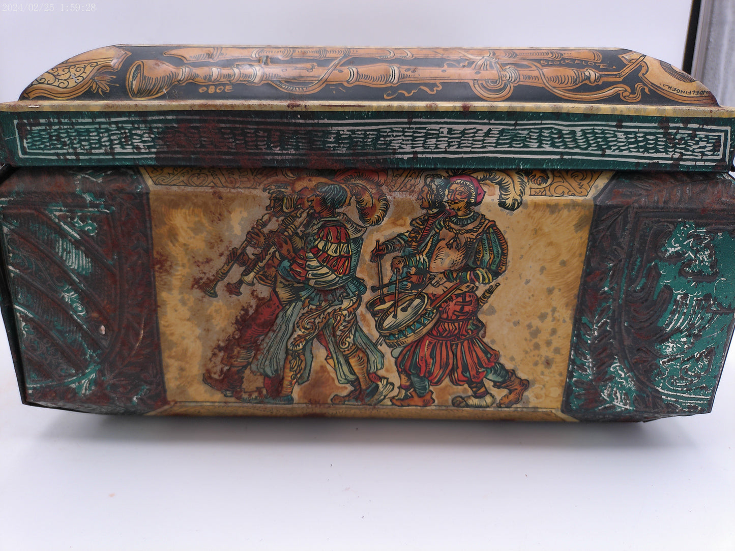 Antique Vintage Large Lebkuchenfabrik Biscuit Cookie Tin Nurnberg E.Otto Schmidt