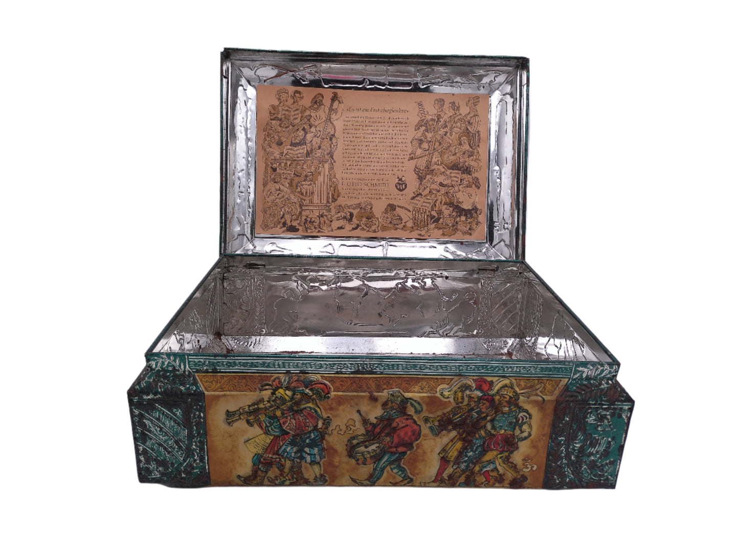 Antique Vintage Large Lebkuchenfabrik Biscuit Cookie Tin Nurnberg E.Otto Schmidt