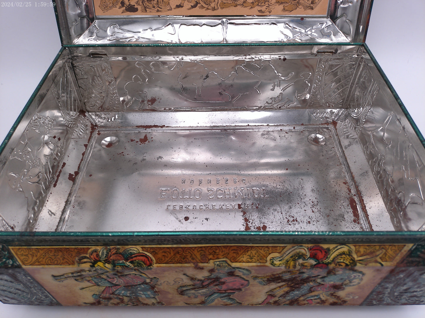 Antique Vintage Large Lebkuchenfabrik Biscuit Cookie Tin Nurnberg E.Otto Schmidt