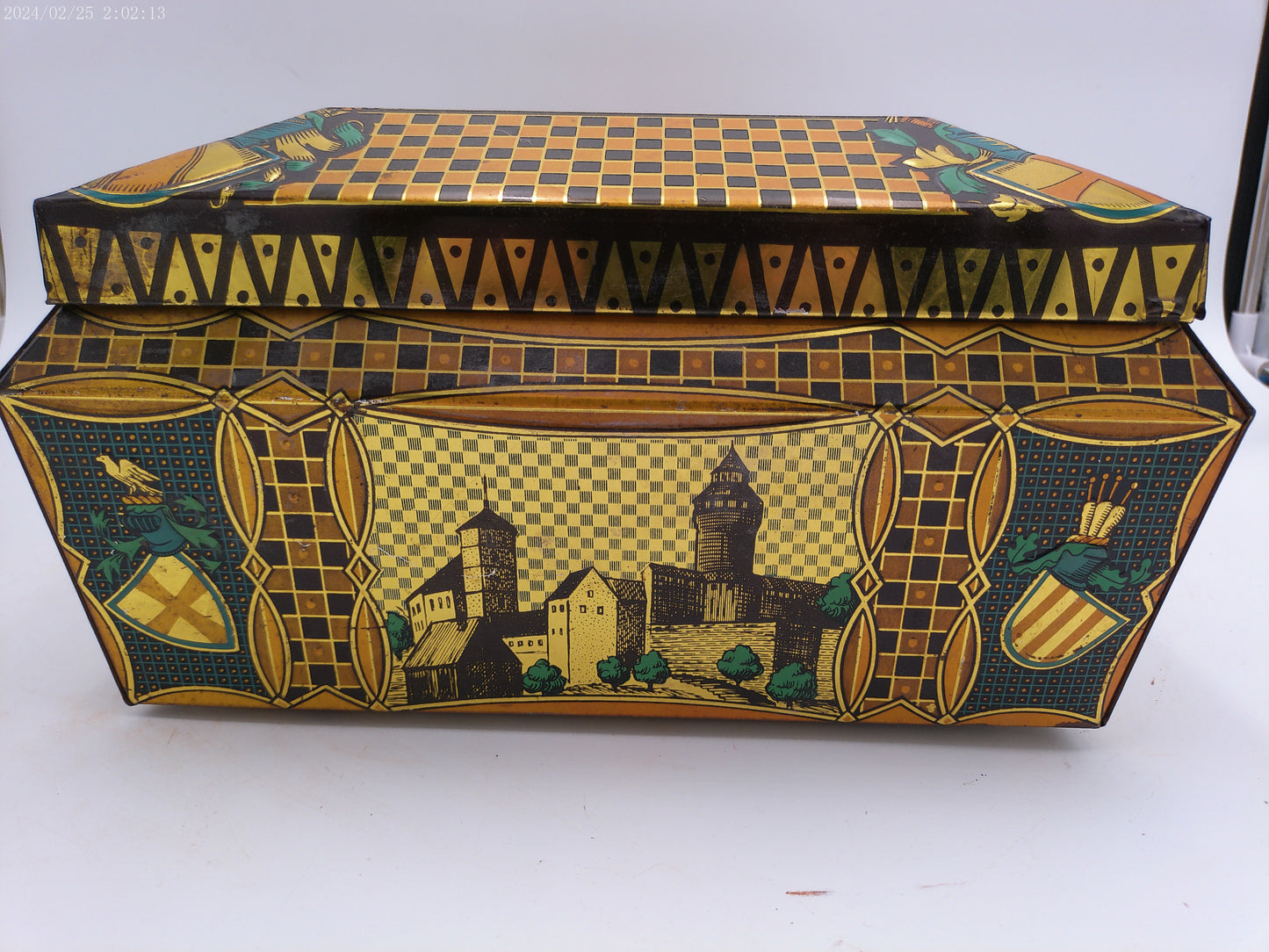Antique Vintage Large German Biscuit Cookie Tin Nurnberg E. Otto Schmidt