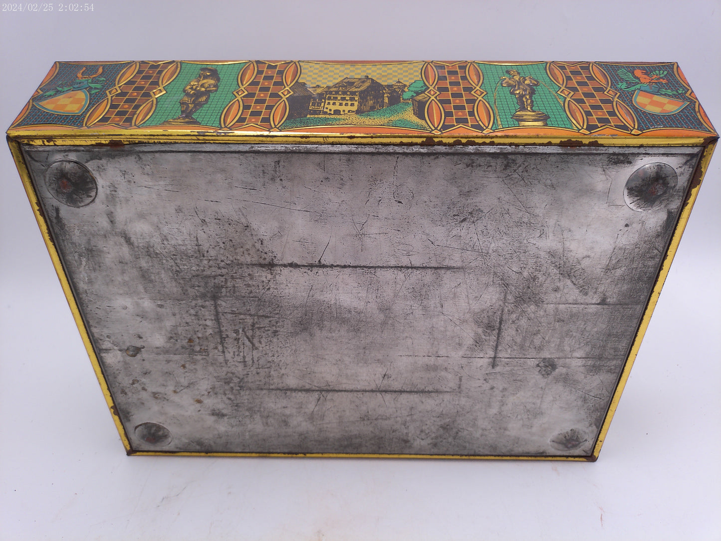 Antique Vintage Large German Biscuit Cookie Tin Nurnberg E. Otto Schmidt