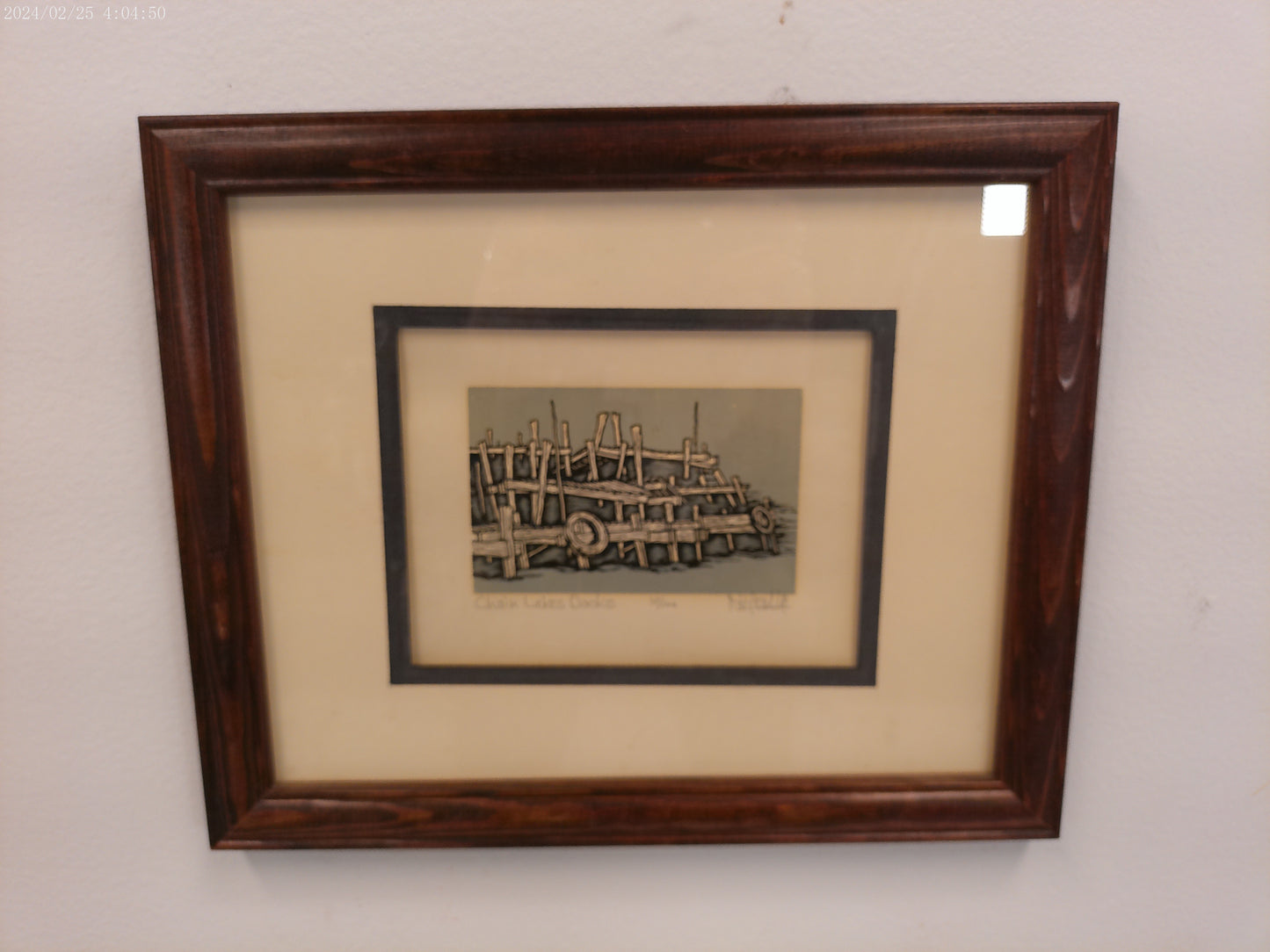 Art Chain Lakes Docks Print Framed