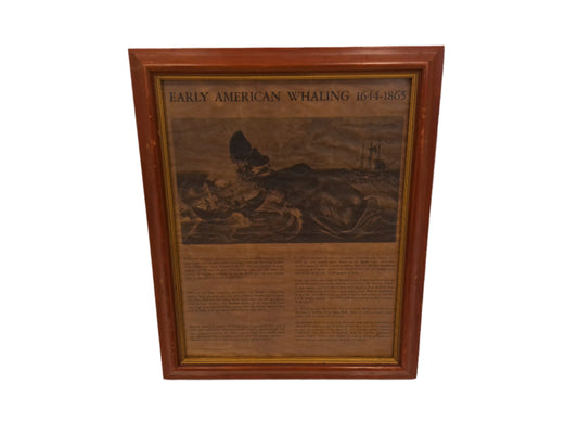 Art Newpaper Article Early 1900's about American Whaling 1644-1865