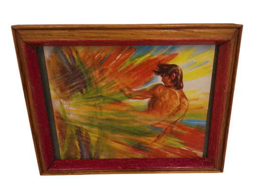 Art Man with Light Energy Colorful Painting