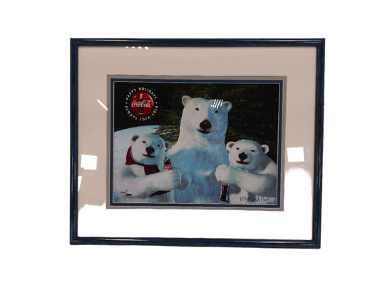 Art Coca Cola Coke Polar Bear Animation Art w/ COA, Limited Edition Artist Proof
