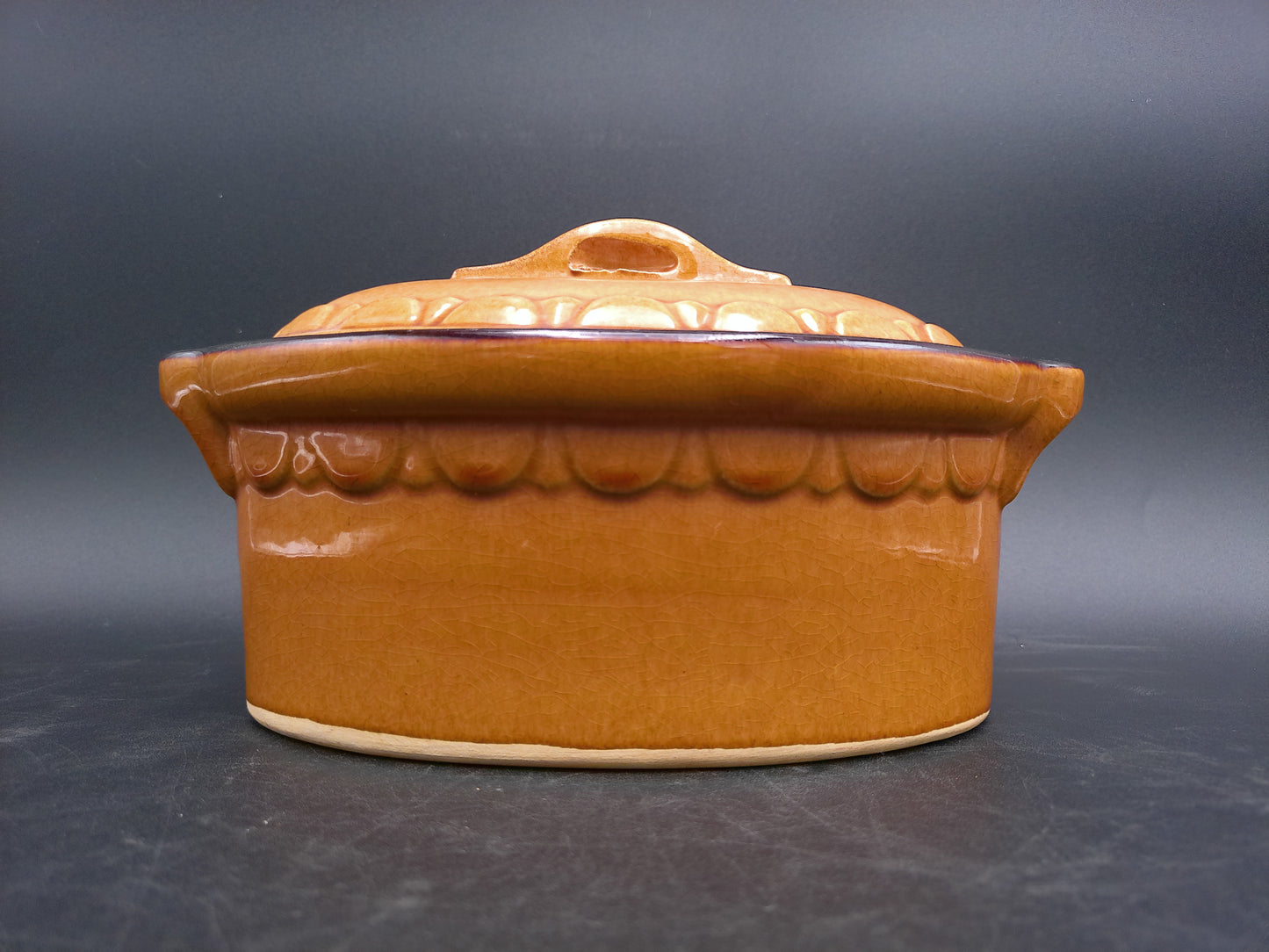 Large French Bourguignon Oval Ovenproof Casserole Dish with Lid