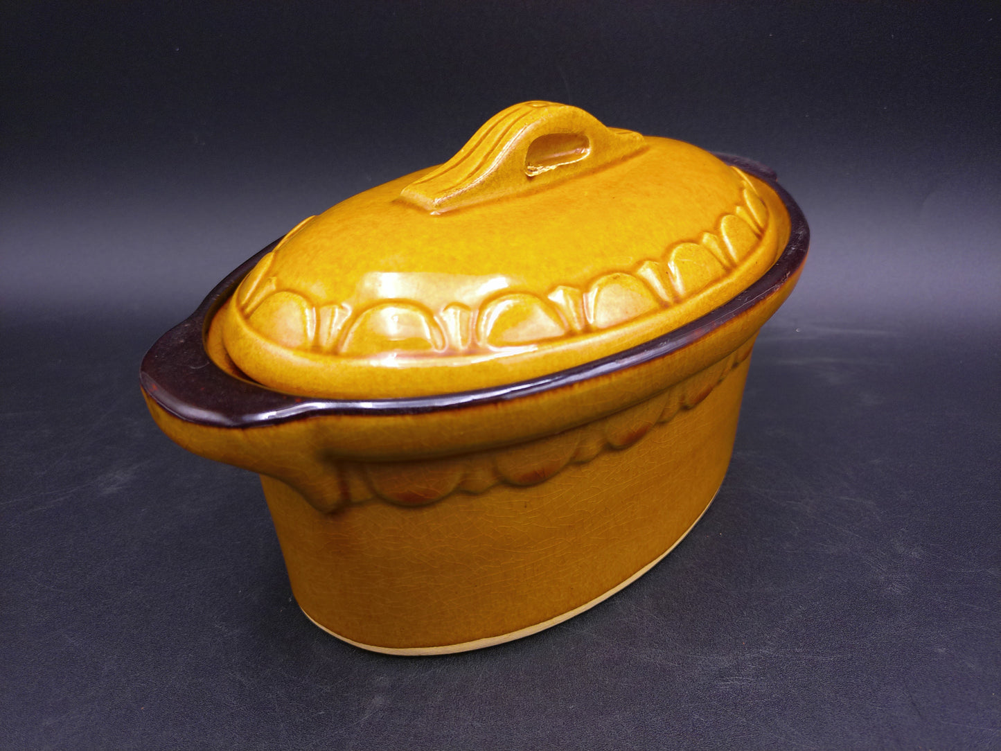 Large French Bourguignon Oval Ovenproof Casserole Dish with Lid