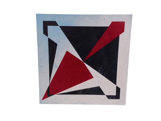 Art Organic geometric abstract art signed painting for U of M art Professor