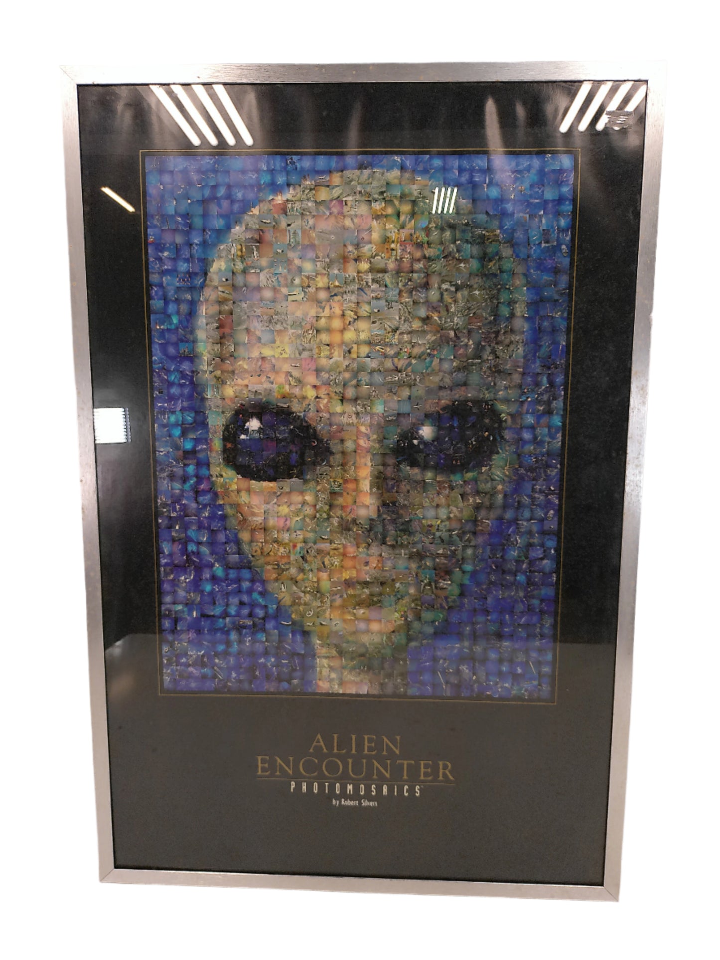 Art Alien Encounter Photomosaics By Robert Silvers Framed with glass Print