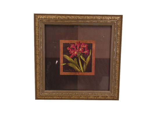 Art Signed Print Framed with glass Flowers Tropical treasures IV by Barbara Mock
