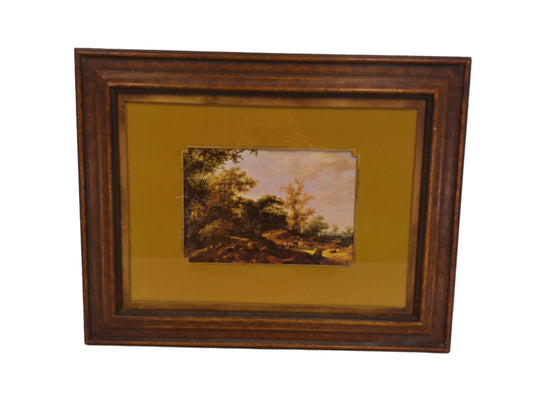 Art Painting Sunset in the country Metal Framed
