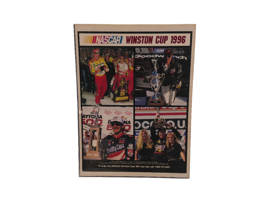 Art Nascar Winston Cup 1996 Framed Poster